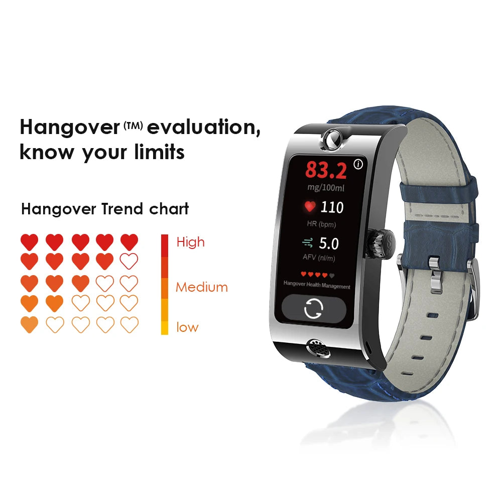 ROCAR Alcohol Smart Watch New Waterproof Thermometer Fitness Activity Tracker Heart Rate Monitor Watch Smart Bracelet