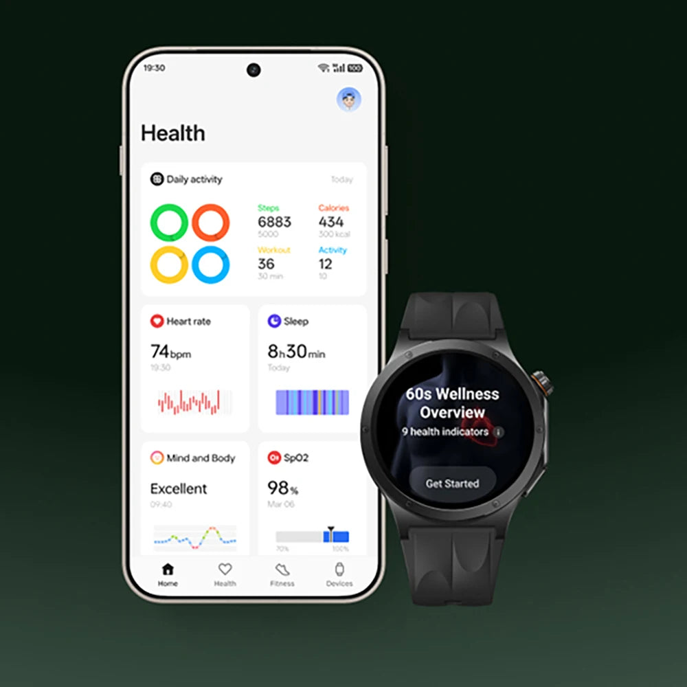 Original Global Version One Plus Watch 4 Smartwatch Titanium Alloy Wear OS Ge mini AI 16-Day Battery IP69 Waterproof GPS