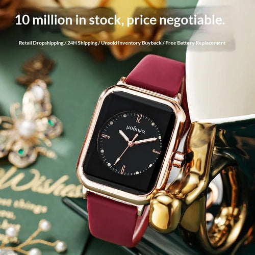 Elderly-Focused Heart-Shaped 28mm IPS Display Quartz Watch Activity Tracker IP68 Waterproof Anti-Fluid Corrosion Luminous Roman