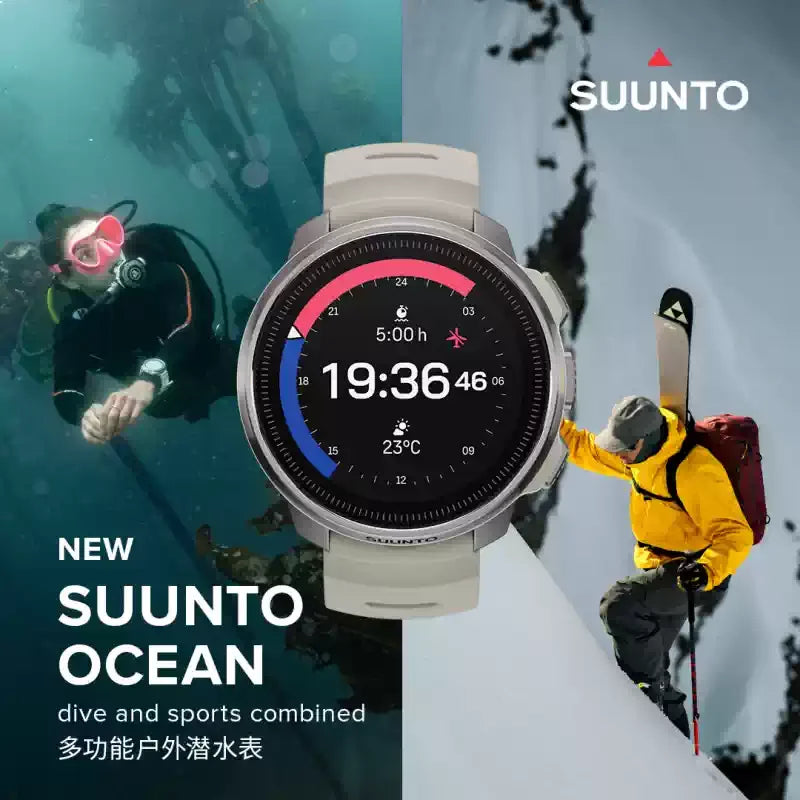 GPS Smart Dive Computer Watch Suunto Ocean Plastic Waterproof Fashion for Freediving and Outdoor Sports