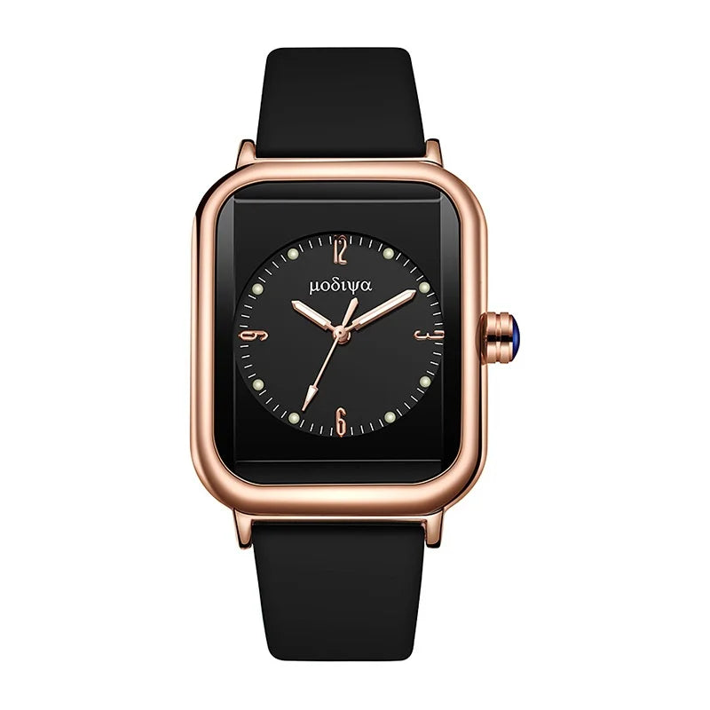Elderly-Focused Heart-Shaped 28mm IPS Display Quartz Watch Activity Tracker IP68 Waterproof Anti-Fluid Corrosion Luminous Roman