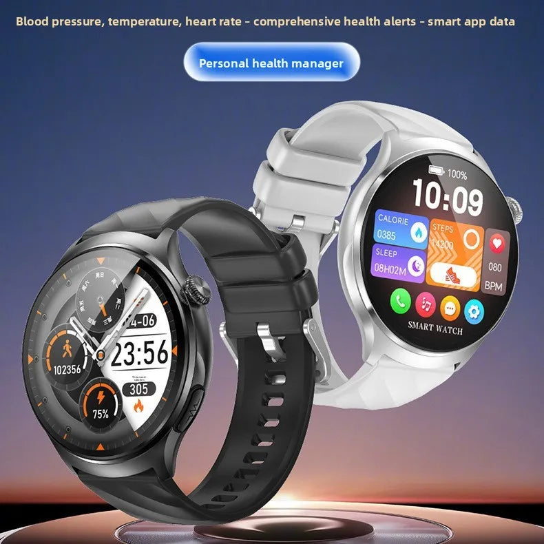 Blood Pressure Monitoring Multi-Function Electronic Smart Watch IPS Body Temperature Heart Rate Monitoring for Calling