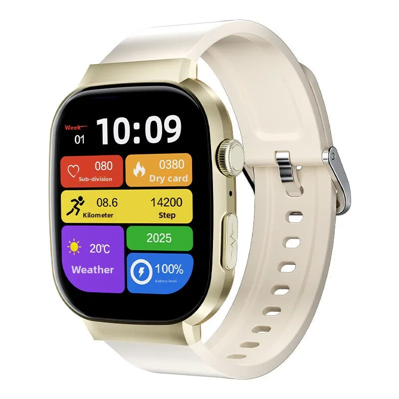 2025 4G Smart Watch with Heart Rate & Blood Oxygen Monitoring Anti-fall AI Detection Silicone Band