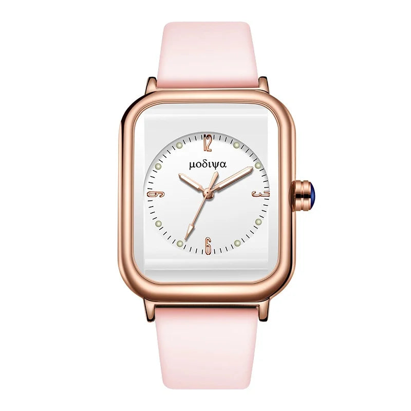 Elderly-Focused Heart-Shaped 28mm IPS Display Quartz Watch Activity Tracker IP68 Waterproof Anti-Fluid Corrosion Luminous Roman
